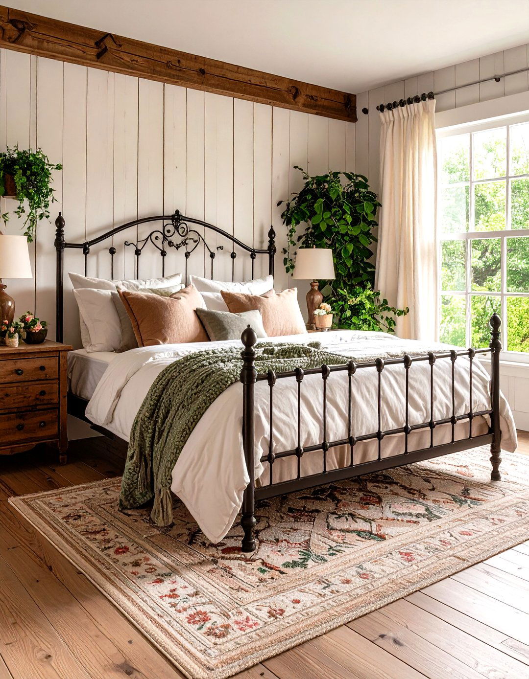 Cottage Vintage Iron Bed Frames - 20 Cottage Decorating Ideas
