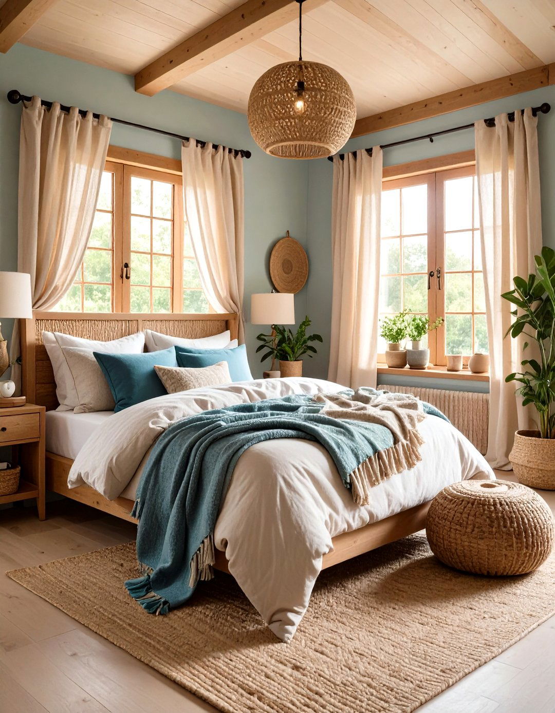 Cottagecore Bedroom Natural Fiber Emphasis - 20 Cottagecore Bedroom Ideas