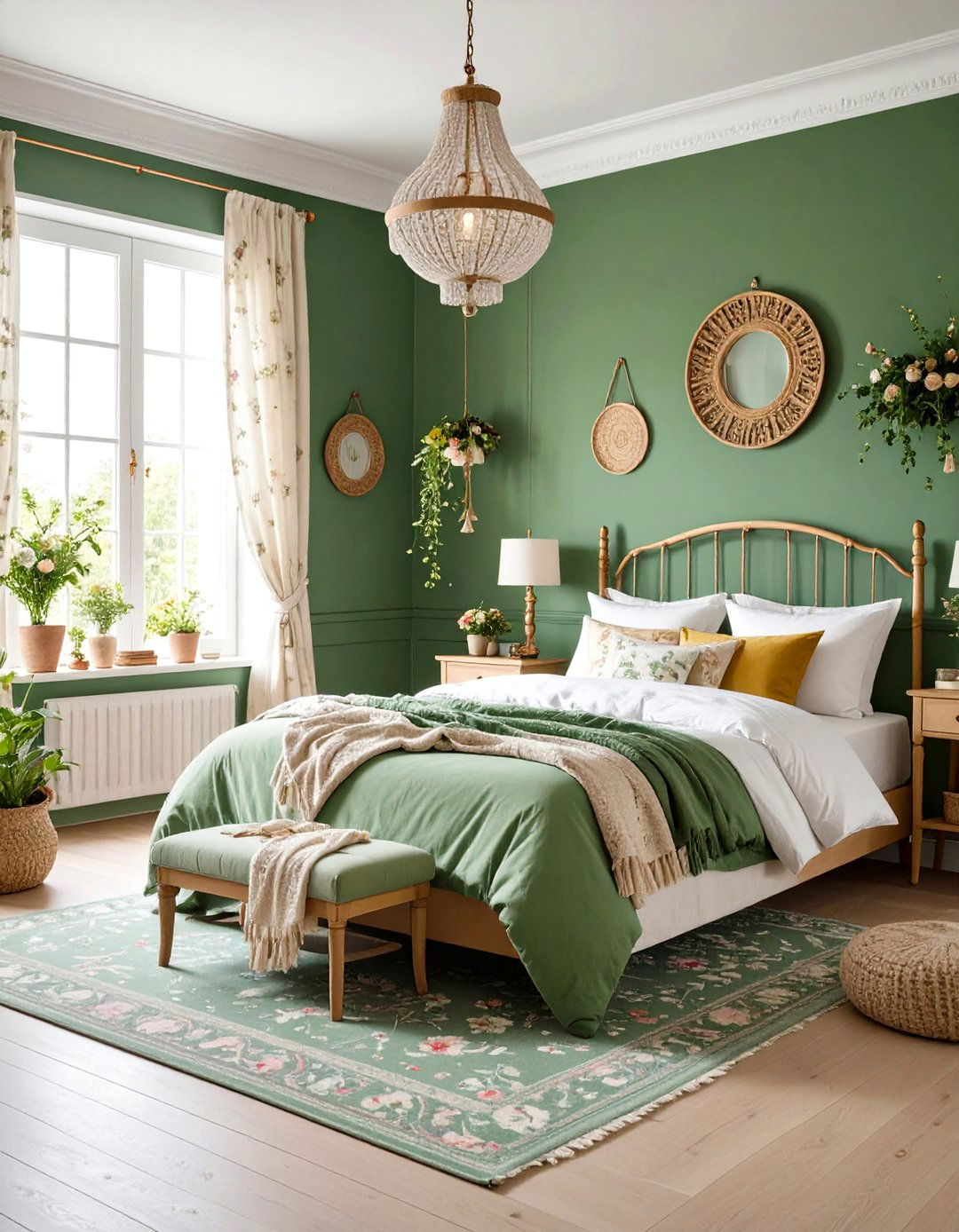 Cottagecore Green Light Green Bedroom Whimsy - 20 Light Green Bedroom Ideas