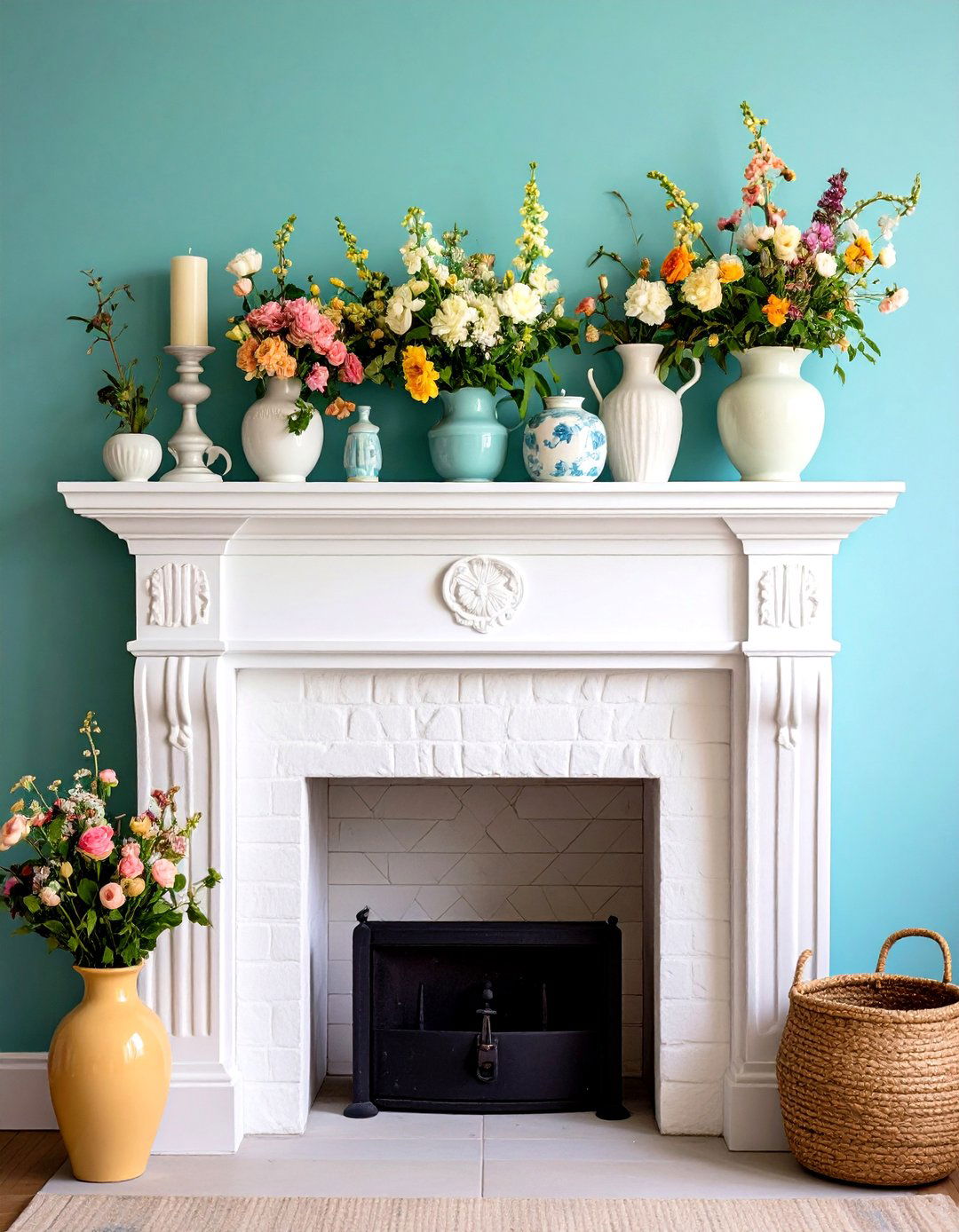 Cottagecore Stucco Fireplace - 20 Stucco Fireplace Ideas
