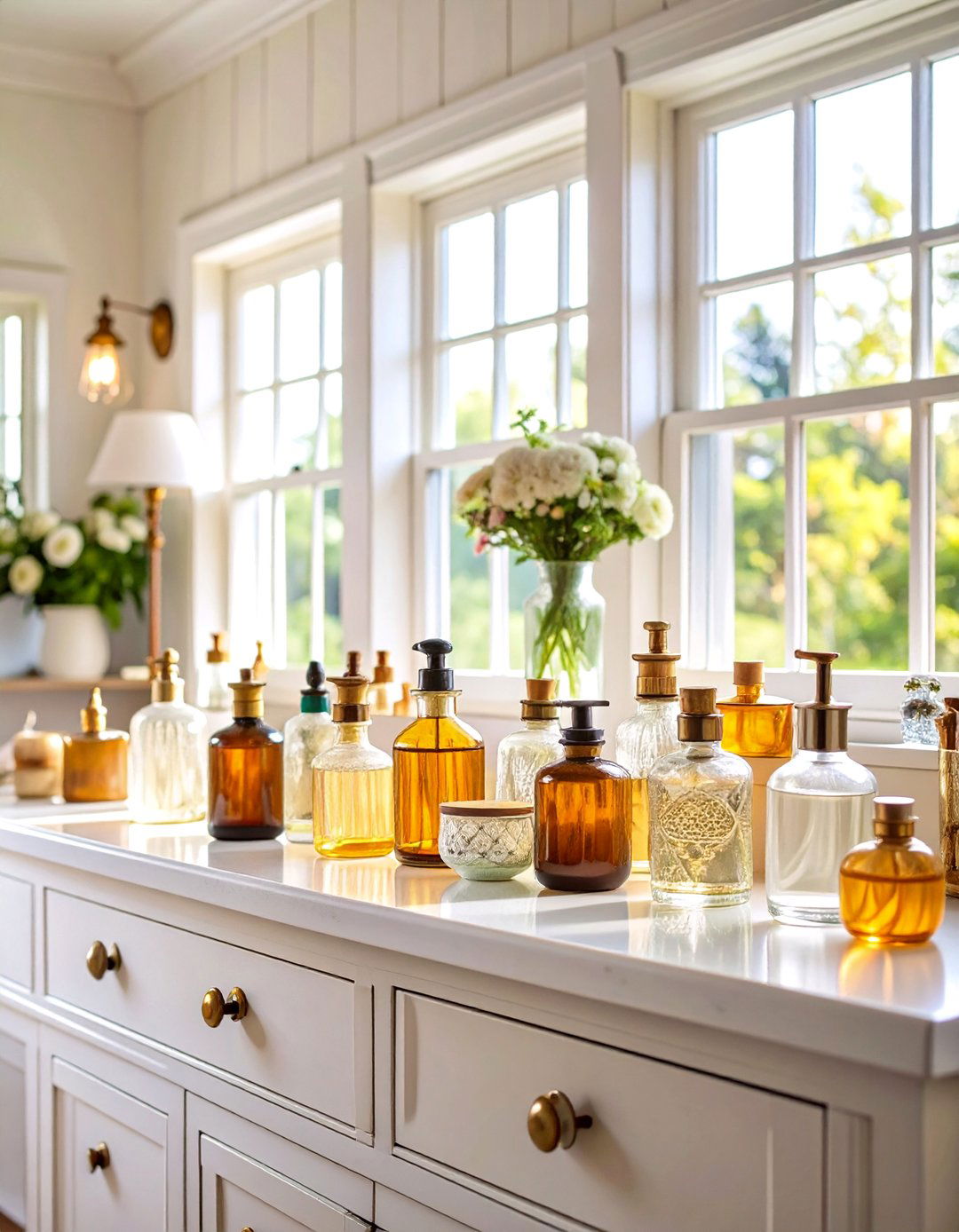 Country Bathroom Antique Accessory Collections - 20 Country Bathroom Ideas