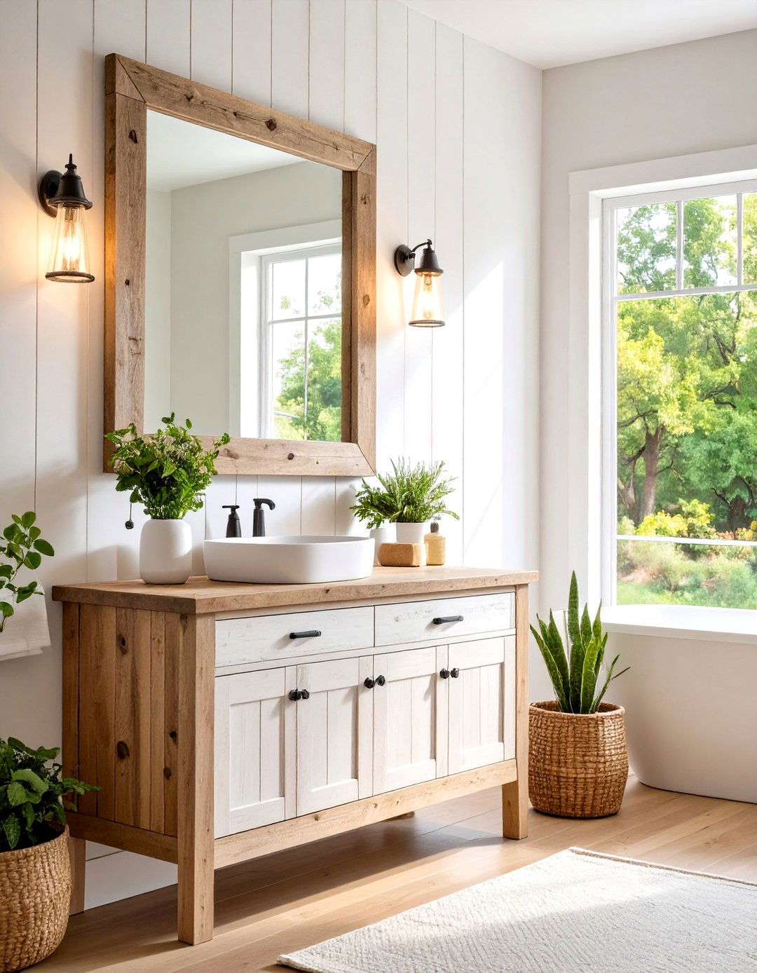 Country Bathroom Farmhouse Style Mirrors - 20 Country Bathroom Ideas