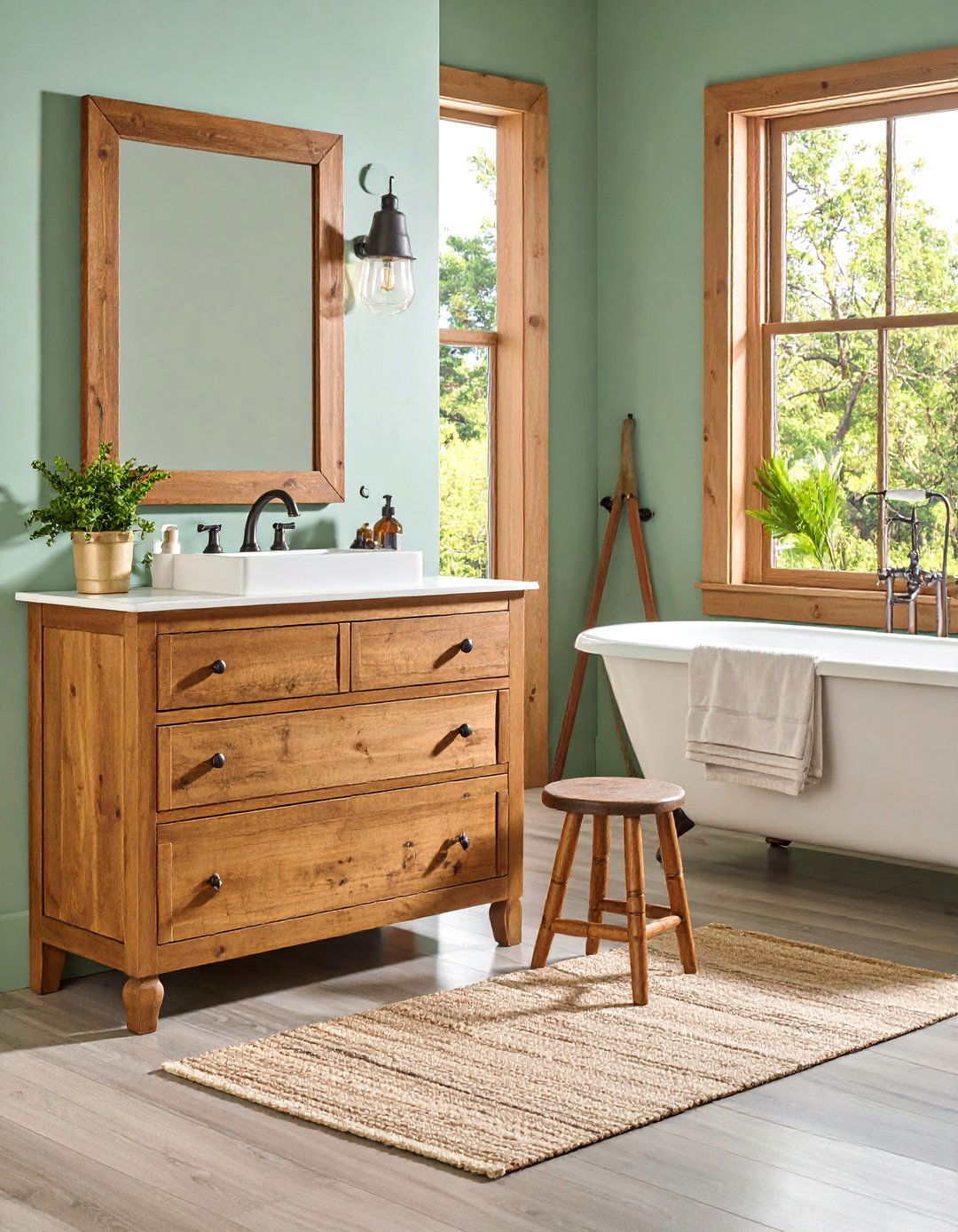 Country Bathroom Freestanding Furniture Pieces - 20 Country Bathroom Ideas