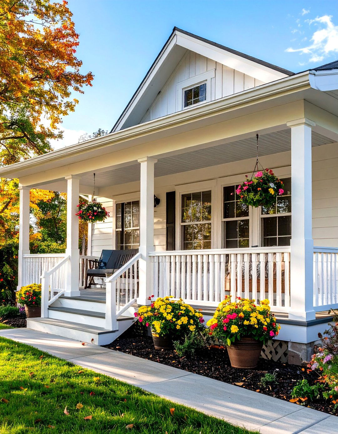 Country Charm Mobile Home Porch - 20 Mobile Home Porch Ideas