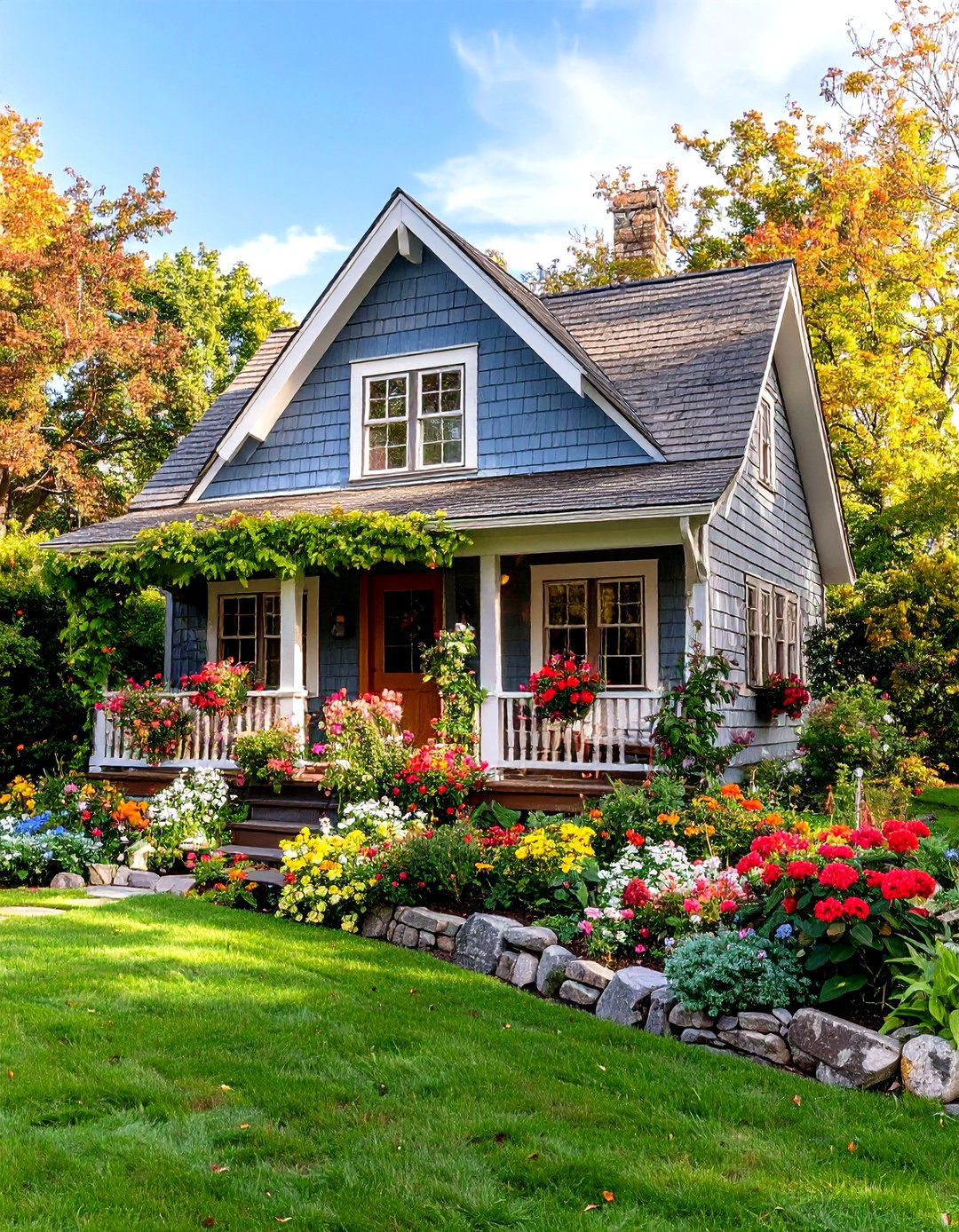 Country Cottage Rustic Tiny House with Gardens - 20 Rustic Tiny House Ideas