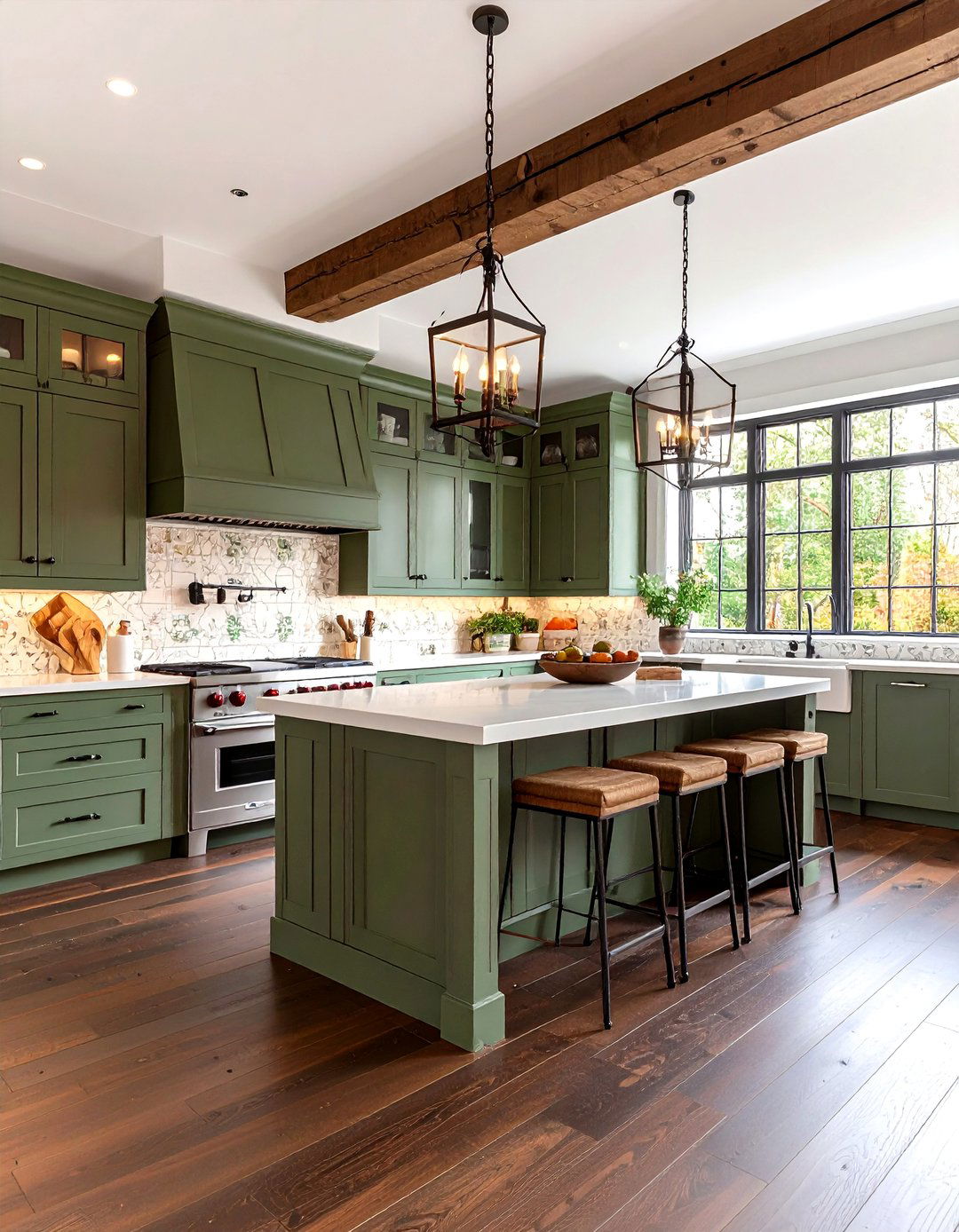 Country French Kitchen With Dark Wood Floors and Provincial Charm - 20 Kitchen With Dark Wood Floors