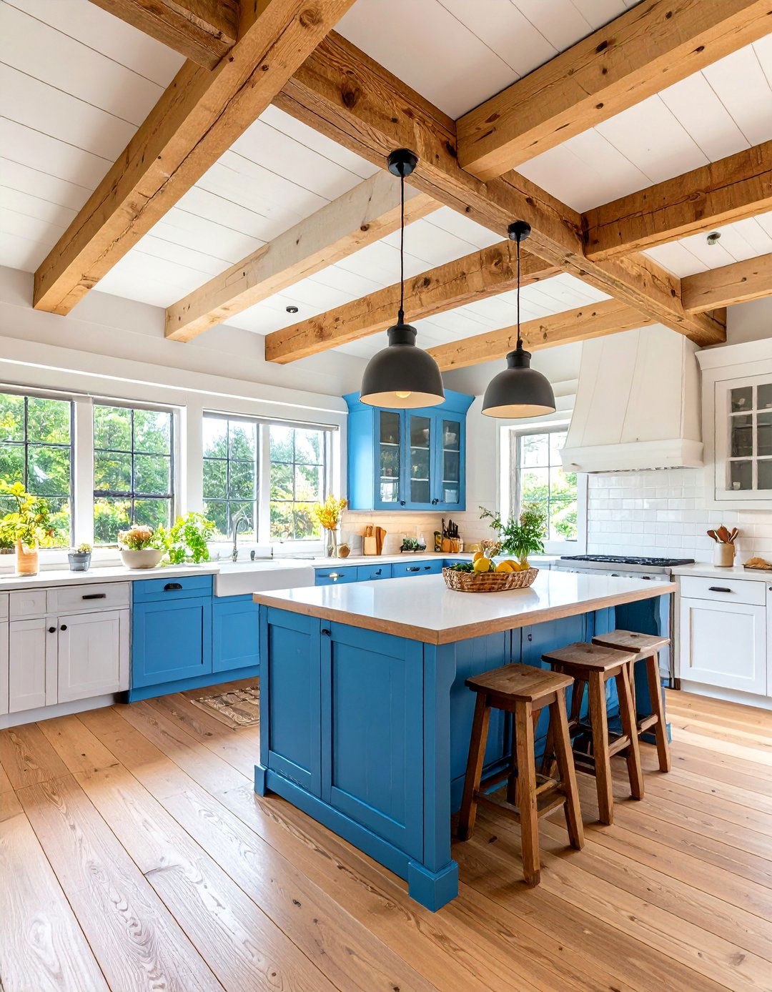 Country Kitchen Exposed Ceiling Beams - 20 Country Kitchen Ideas