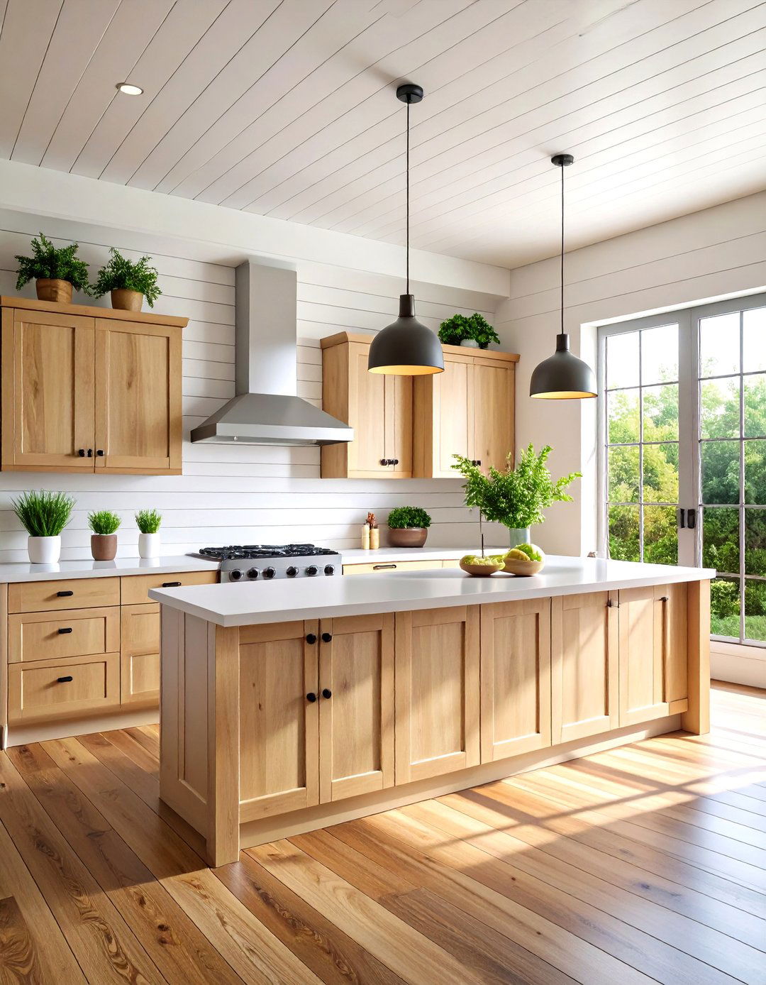 Country Kitchen Shiplap Wall Treatments - 20 Country Kitchen Ideas