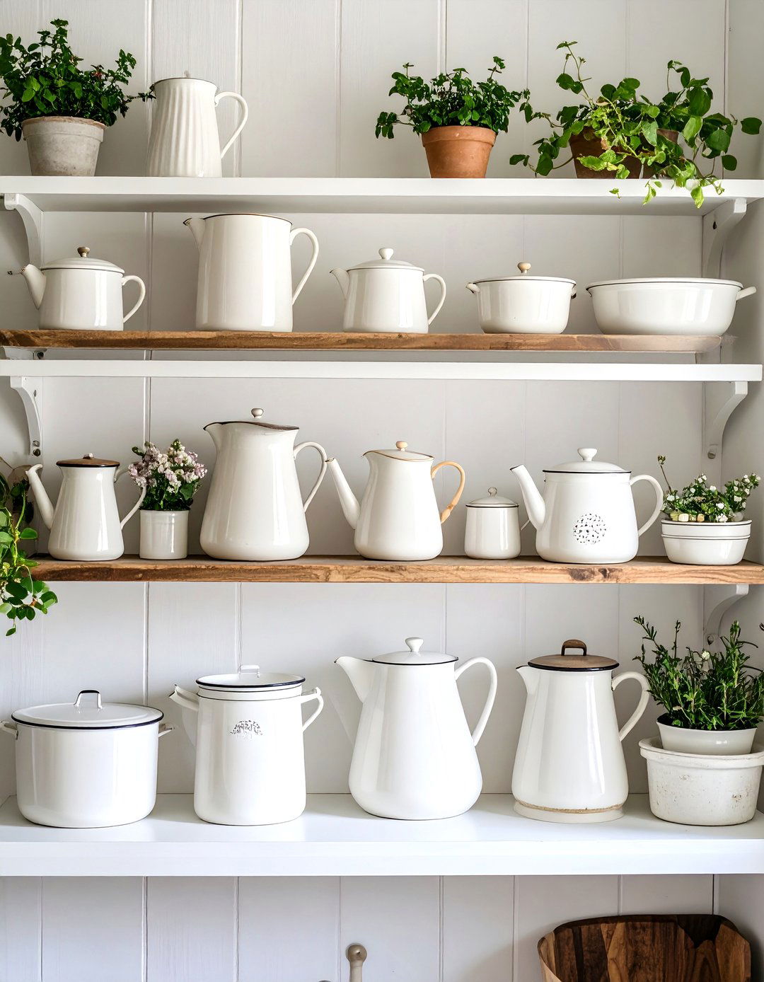 Country Kitchen Vintage Enamelware Collection - 20 Country Kitchen Ideas