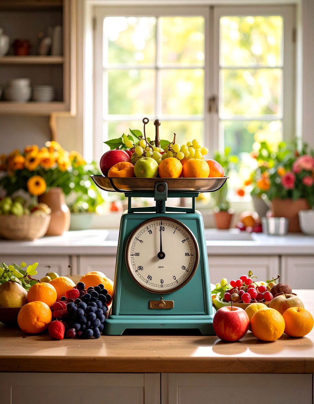 Country Kitchen Vintage Scale Centerpiece - 20 Country Kitchen Ideas