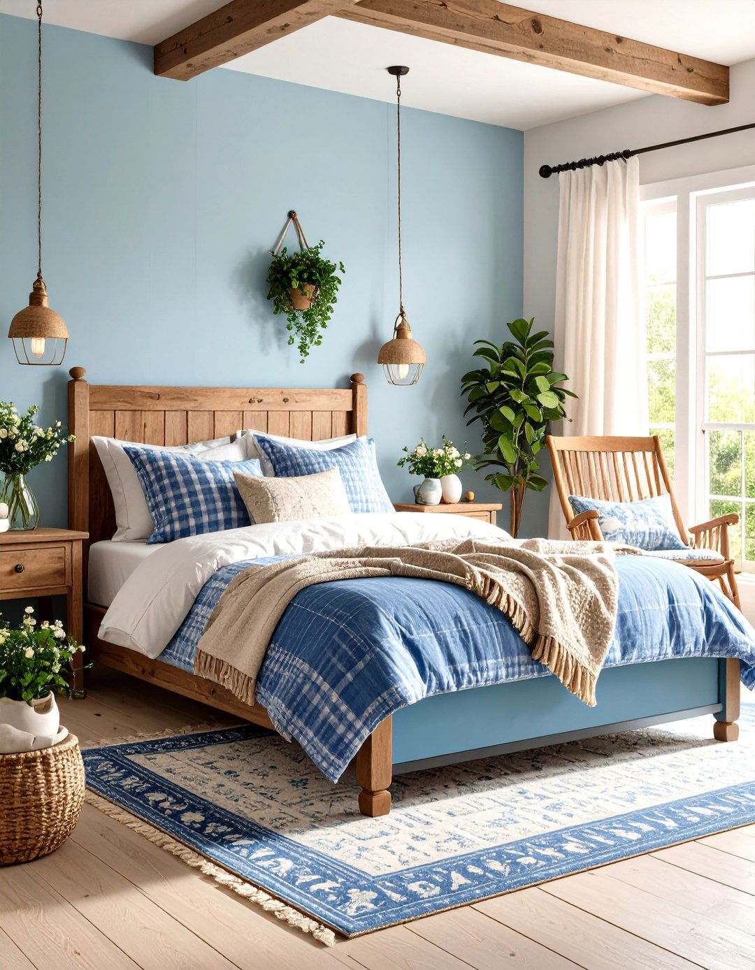 Country Rustic Bedroom with Pastoral Elements - 20 Rustic Bedroom Ideas