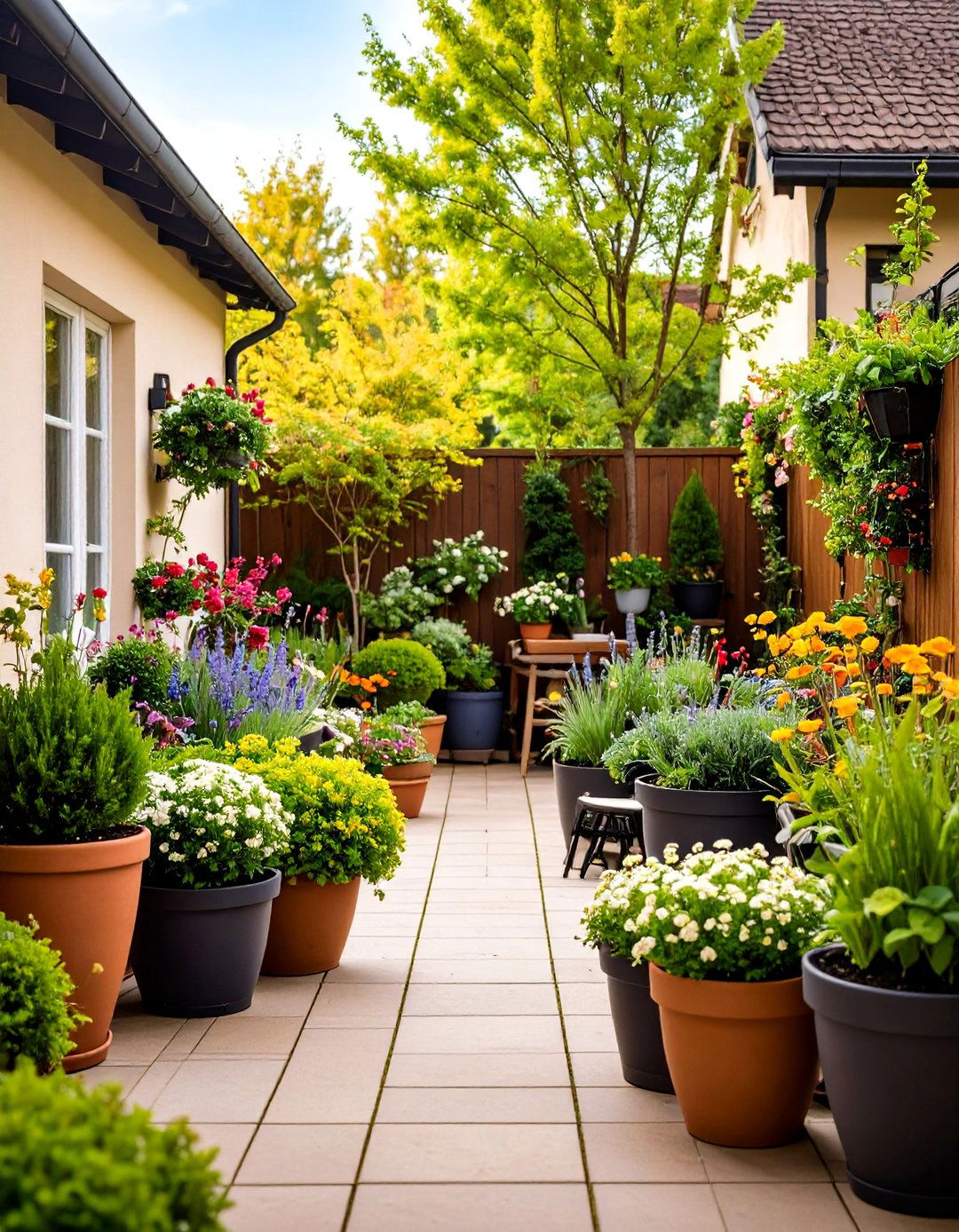 Courtyard Container Garden Collection - 20 Courtyard Ideas