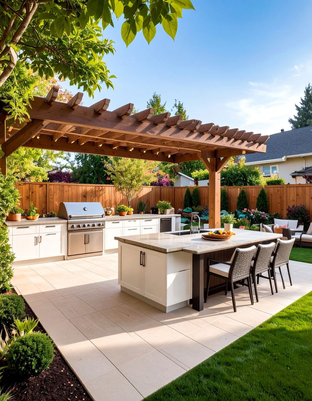 Courtyard Outdoor Kitchen Integration - 20 Courtyard Ideas