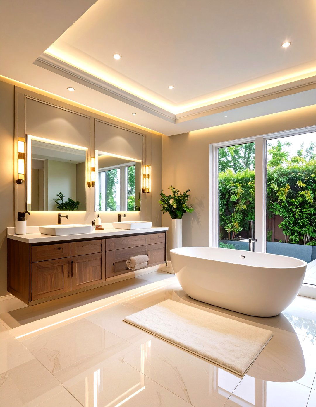 Cove Lighting Hidden Small Bathroom Lighting - 20 Small Bathroom Lighting Ideas