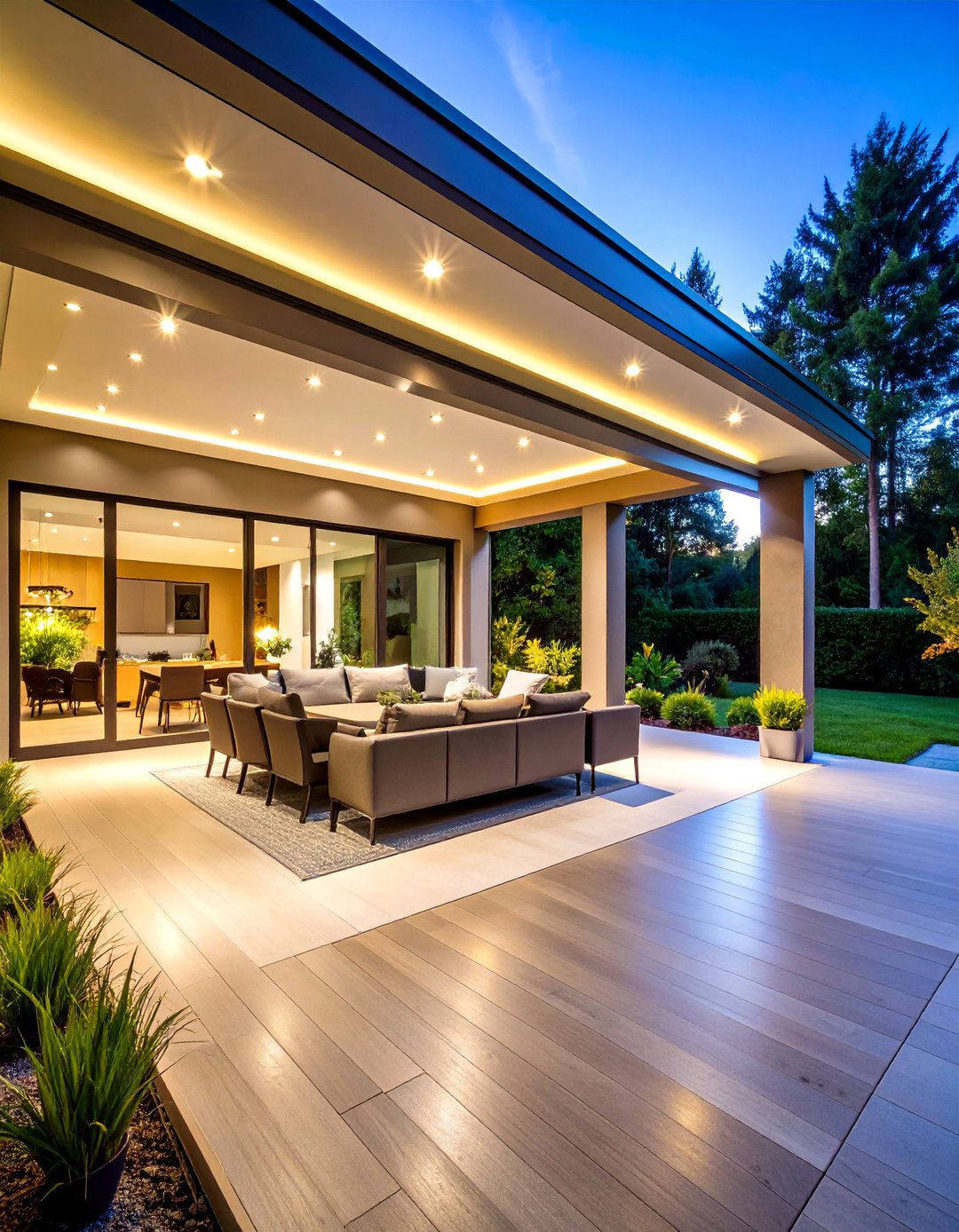 Covered Patio Flush Mount Lighting for Low Profile Solutions - 20 Covered Patio Lighting Ideas