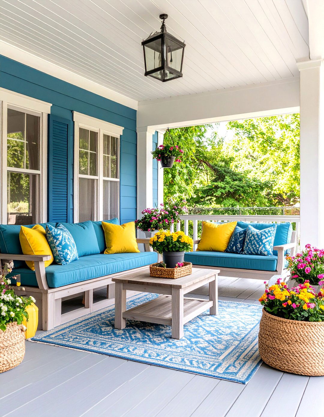 Covered Porch with Built In Seating Solutions - 20 Covered Porch Ideas