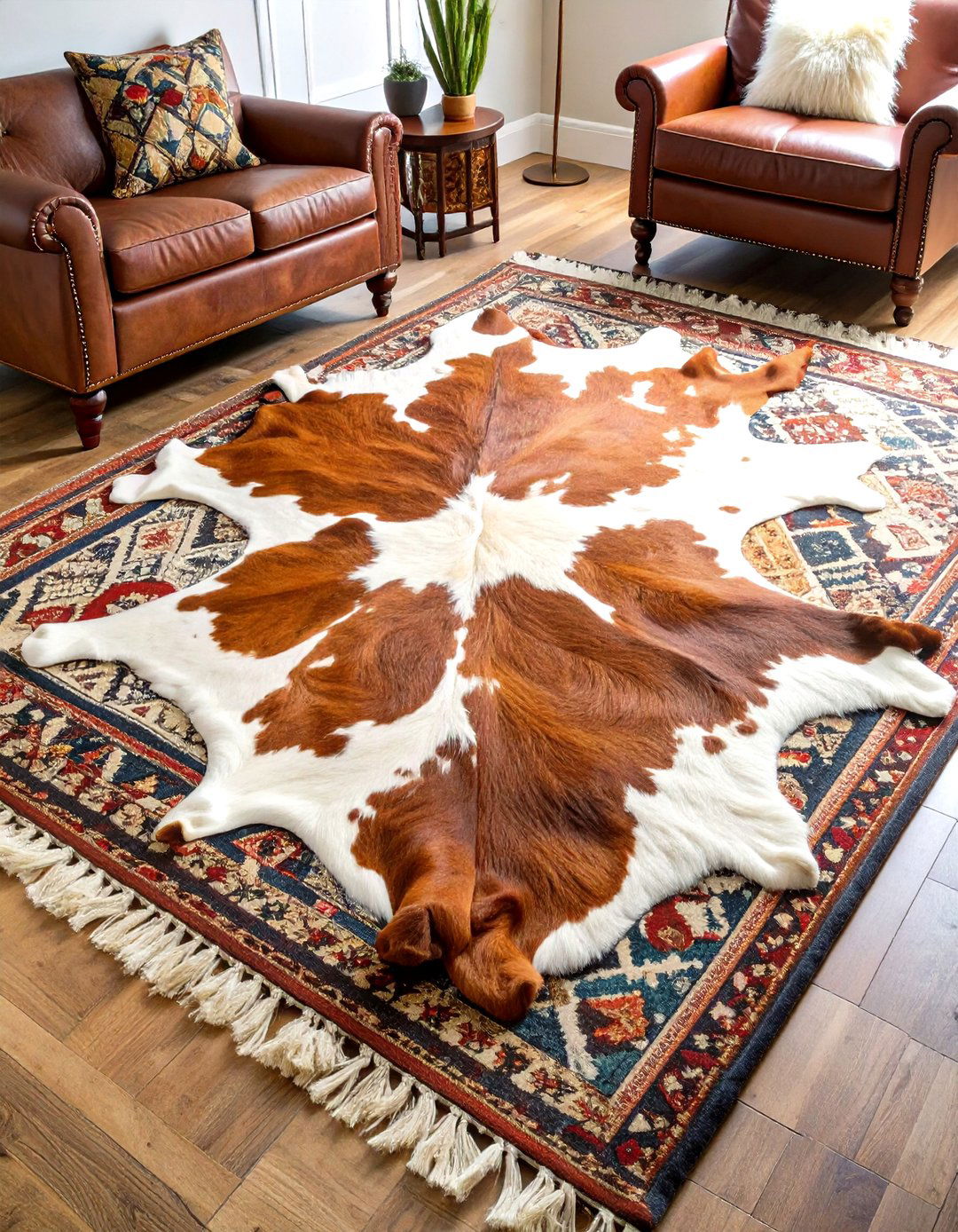 Cowhide Rugs - 20 Southwestern Decor Ideas