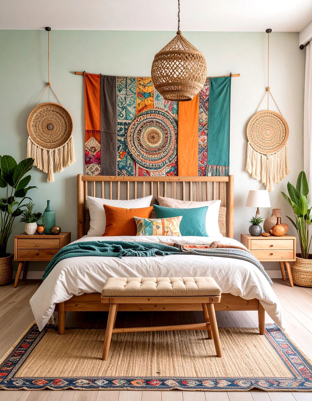 Cozy Bedroom Bohemian Tapestry Display - 20 Cozy Bedroom Ideas
