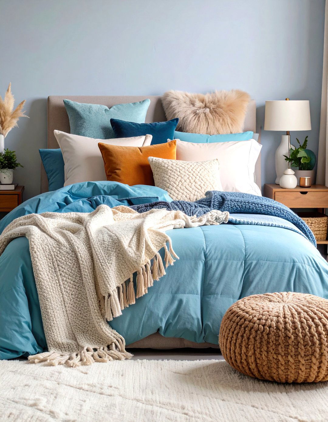 Cozy Bedroom Layered Textiles - 20 Cozy Bedroom Ideas