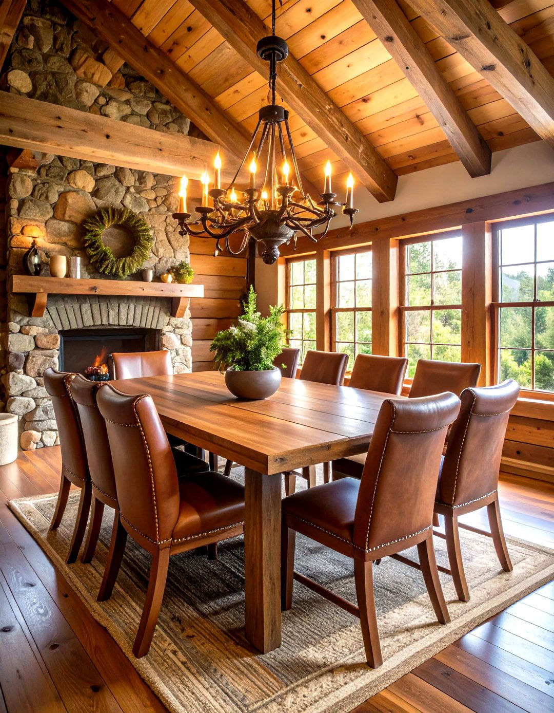 Cozy Cabin Style Rustic Dining Room Retreat - 20 Rustic Dining Room Ideas