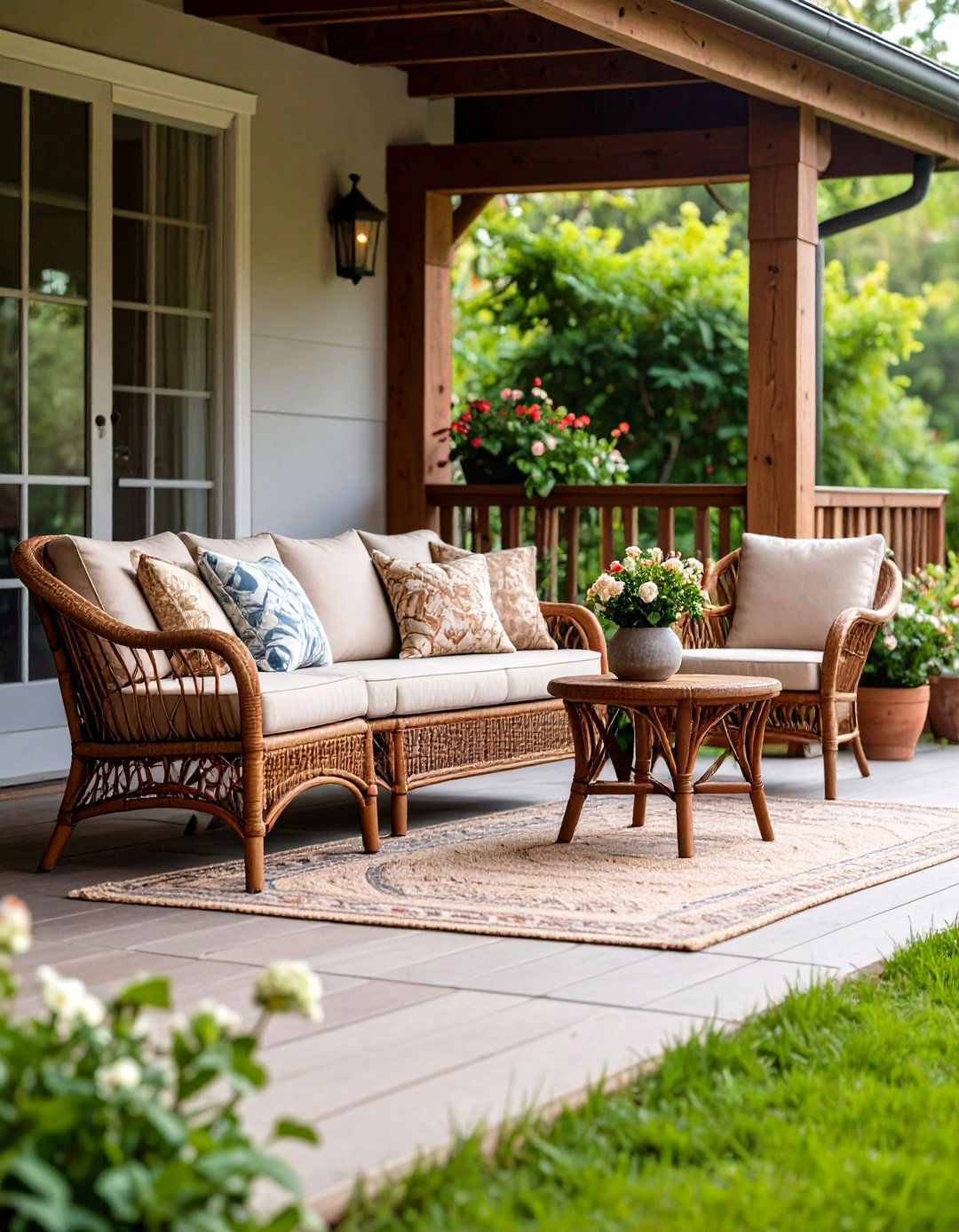 Cozy Porch Seating Enhances Curb Appeal Warmth - 20 Curb Appeal Ideas