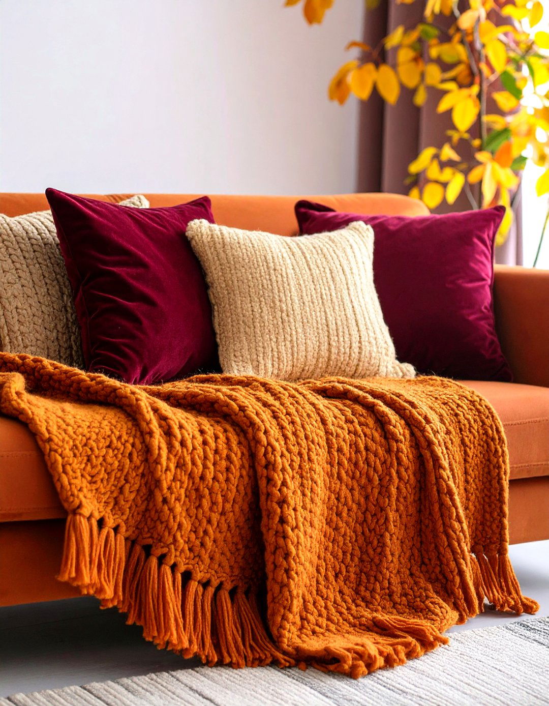 Cozy Textile Layers for Fall Decor Comfort - 20 Fall Decor Ideas