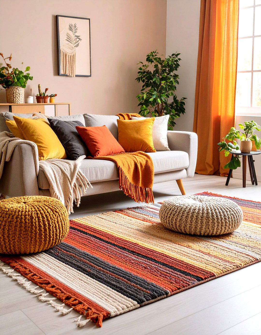 Cozy Textiles - 20 Simple Living Room Ideas