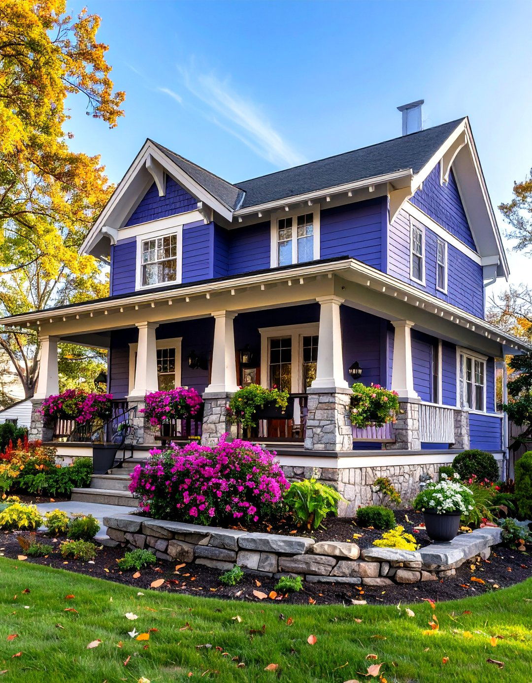 Craftsman Bungalow Iris Purple House Exterior - 20 Purple House Exterior Ideas