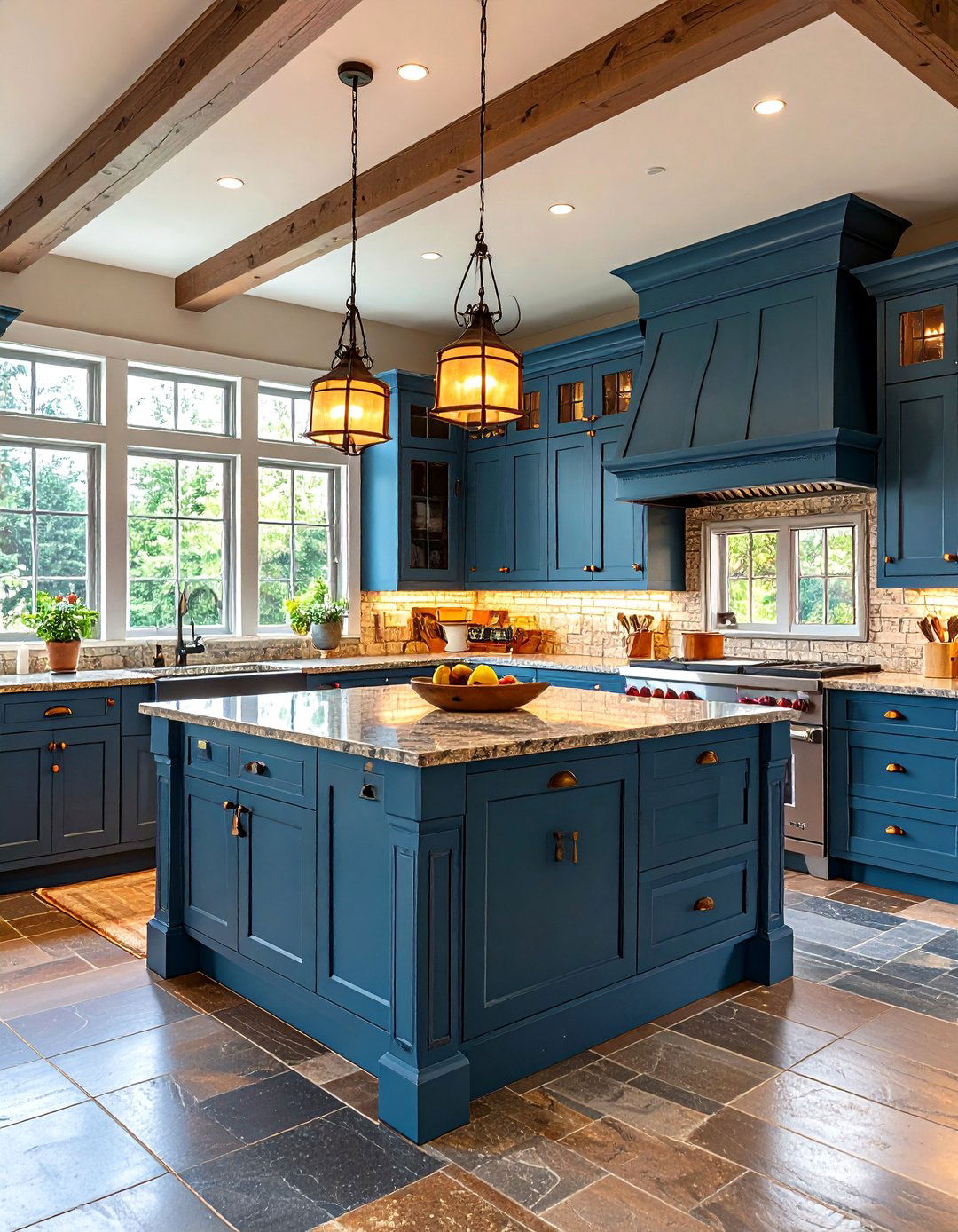 Craftsman Bungalow Kitchen with Slate Floors - 20 Kitchens With Slate Floors