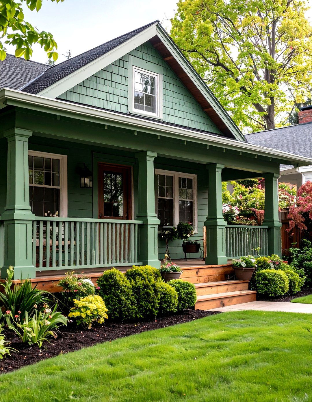 Craftsman Bungalow in Sage Green - 20 Sage Green House Exterior Ideas