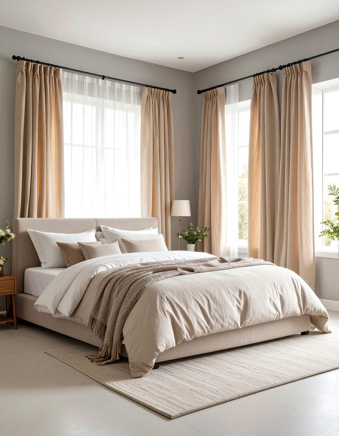 Cream and Ivory Curtains for Gray Walls - 20 What Color Curtains Go With Gray Walls