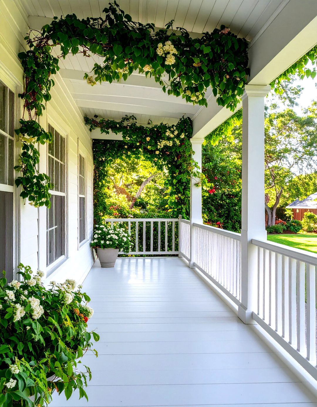 Create A Natural Curtain - 20 Screened-in Porch Ideas