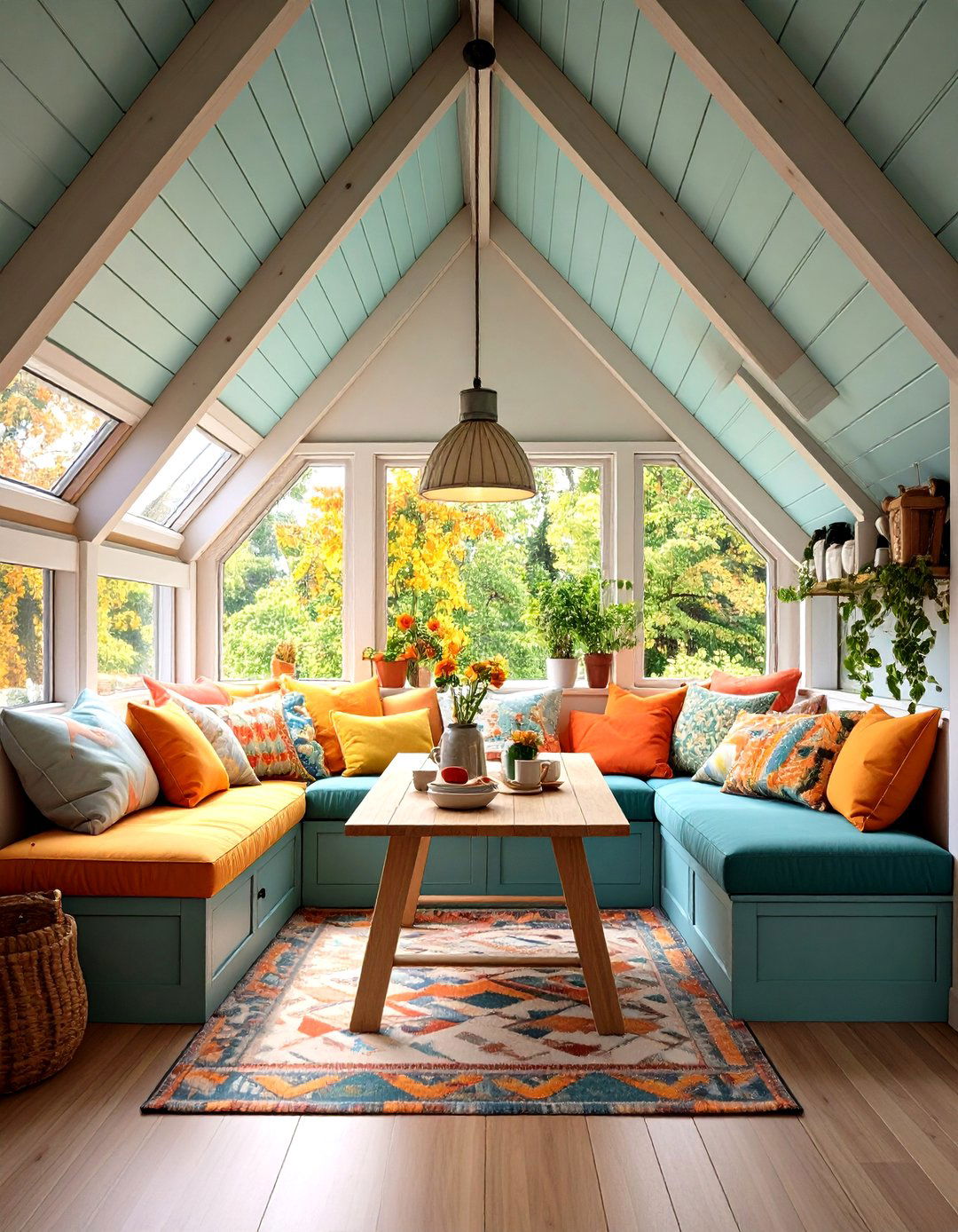 Create a Banquette in a Vaulted Nook - 20 Sloped Ceiling Kitchen Ideas