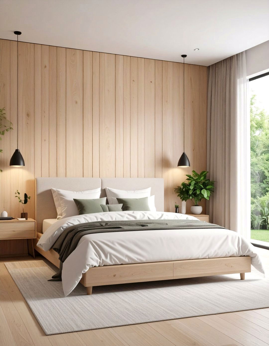 Create a Subtle Accent Wall - 20 Scandinavian Bedroom Ideas
