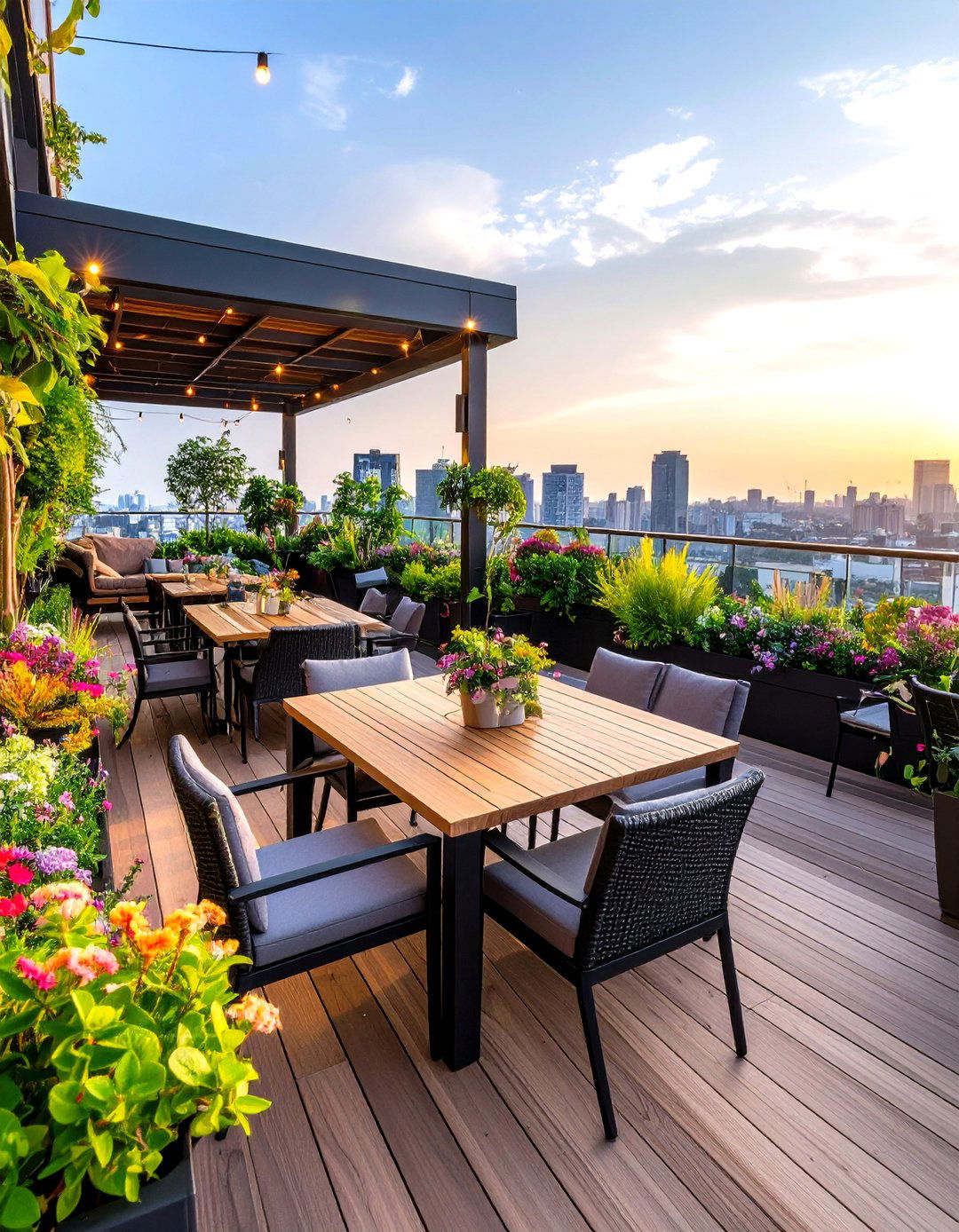 Creating a Mixed Use Lounge Rooftop Garden Blend - 20 Rooftop Garden Ideas