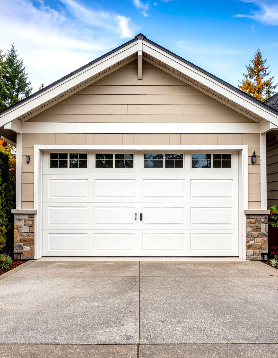 Crisp White Garage Door Refresh - 20 Garage Door Paint Ideas