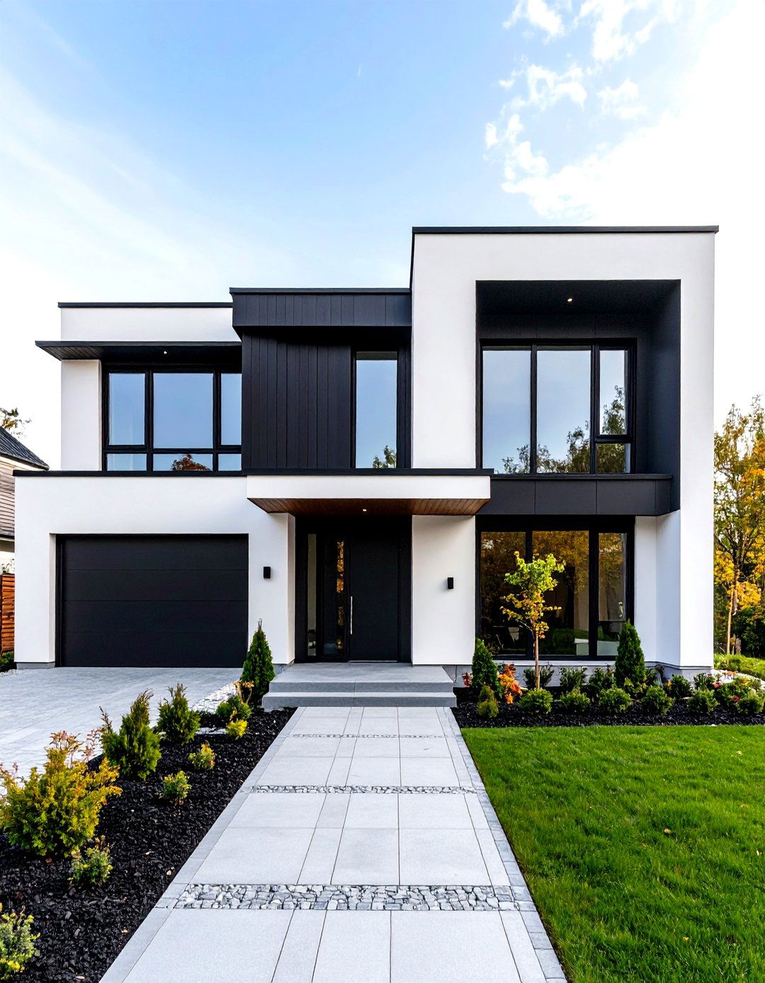 Crisp White Render - 20 Scandinavian House Exterior Ideas