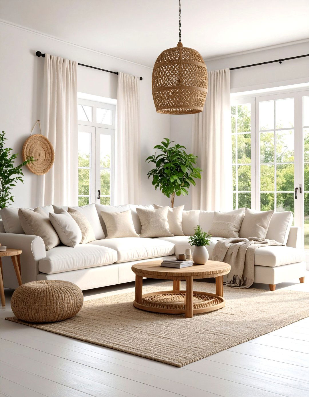 Crisp Whites for a Hamptons Living Room - 20 Hamptons Living Room Ideas