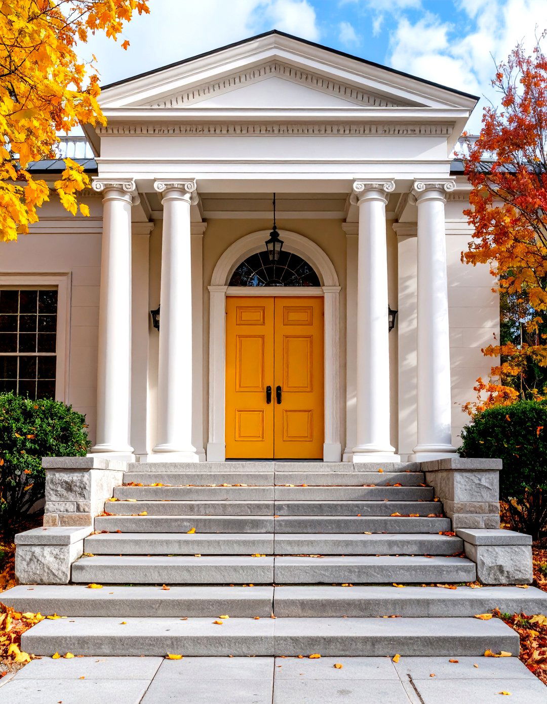 Crosshead and Fluted Pilaster Trim - 20 Exterior Door Trim Ideas