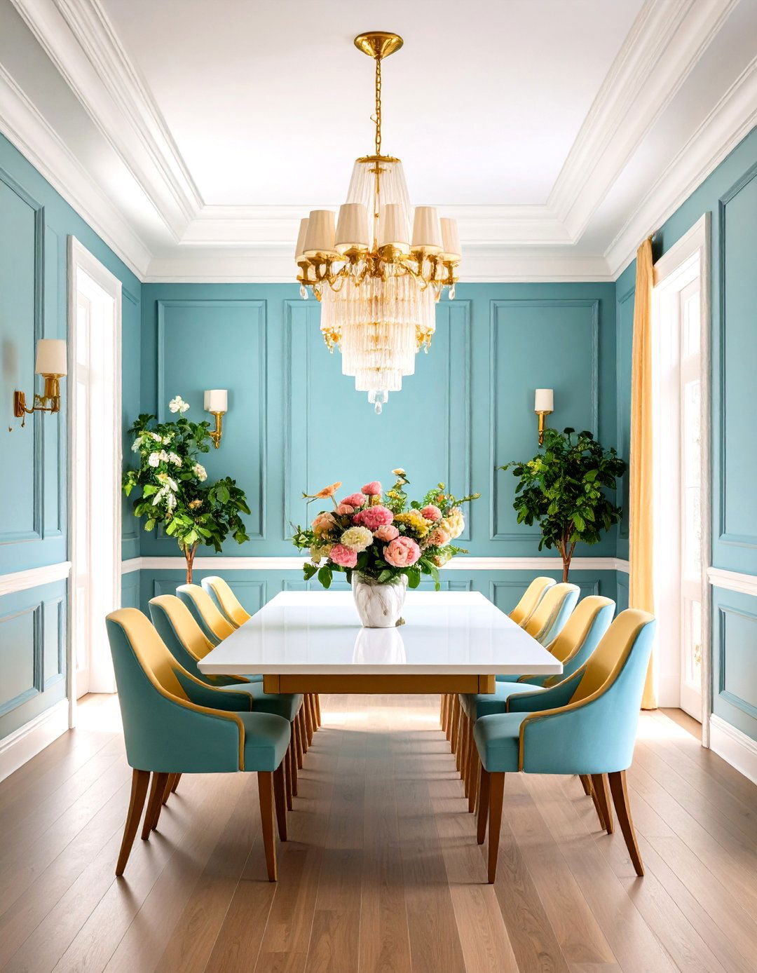 Crown Molding as Wall Panel Transition - 20 Crown Molding Ideas