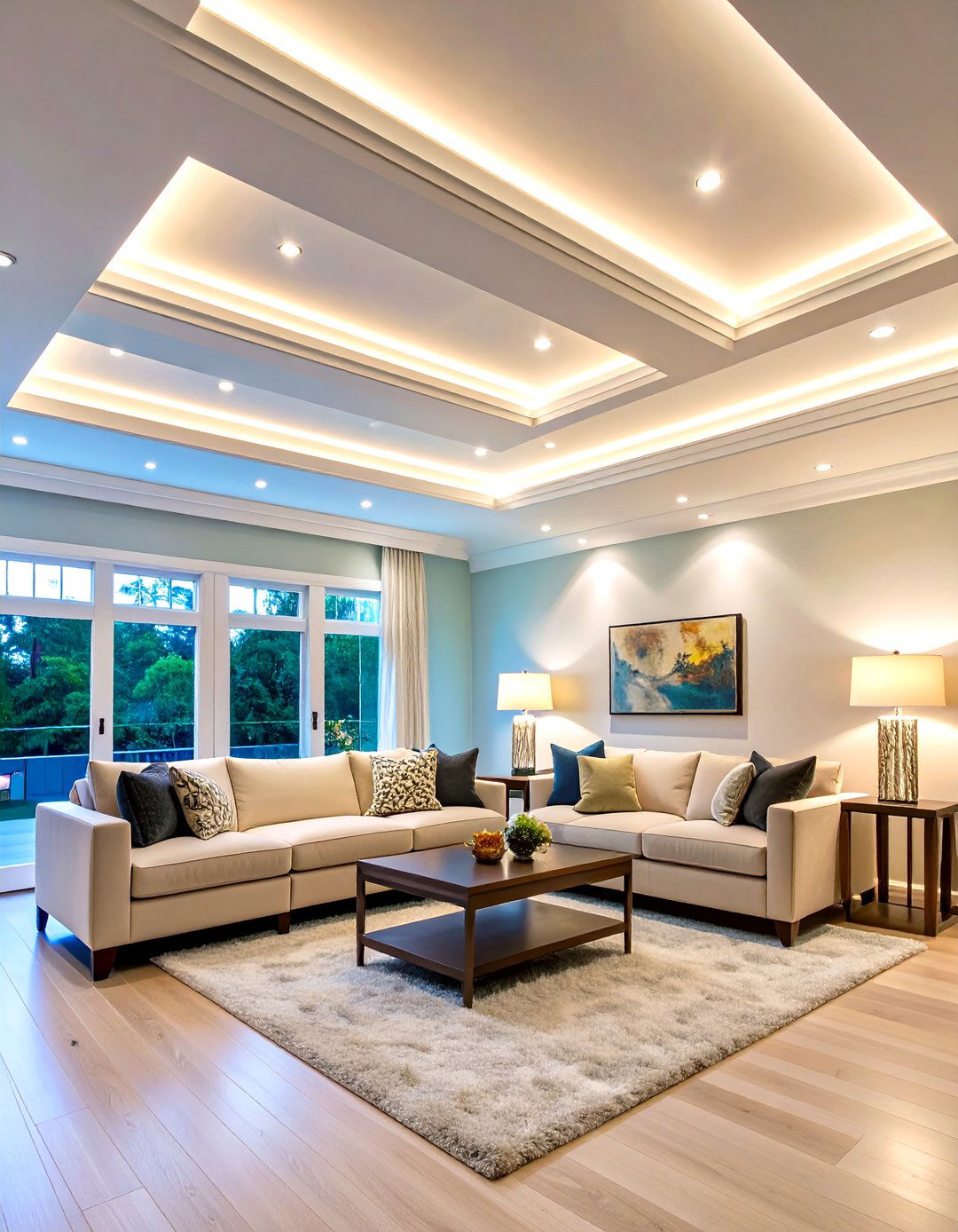 Crown Molding with LED Cove Lighting - 20 Crown Molding Ideas