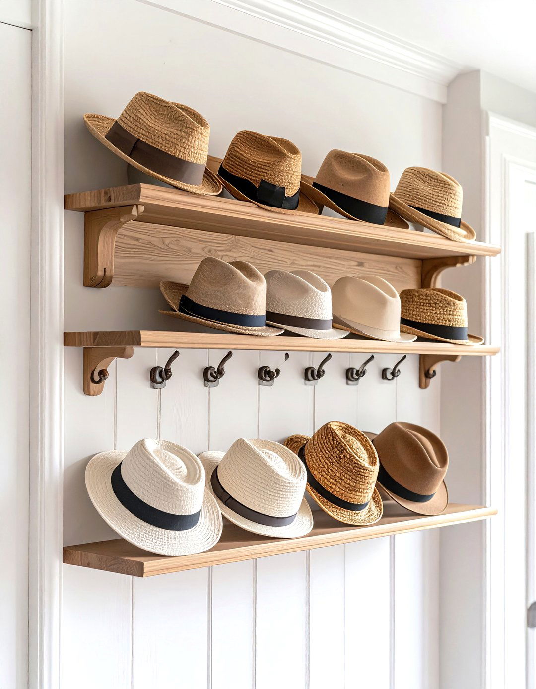 Crown Moulding Shelf Hat Rack - 20 Hat Rack Ideas
