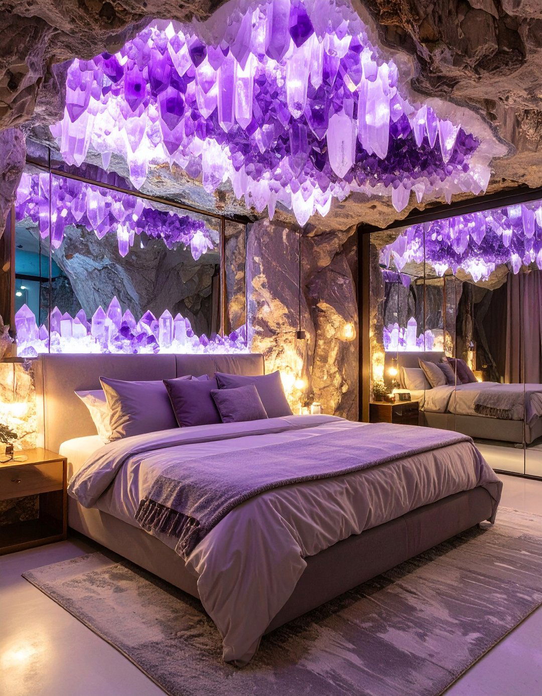 Crystal Cave Fantasy Bedroom with Mineral Inspirations - 20 Fantasy Bedroom Ideas