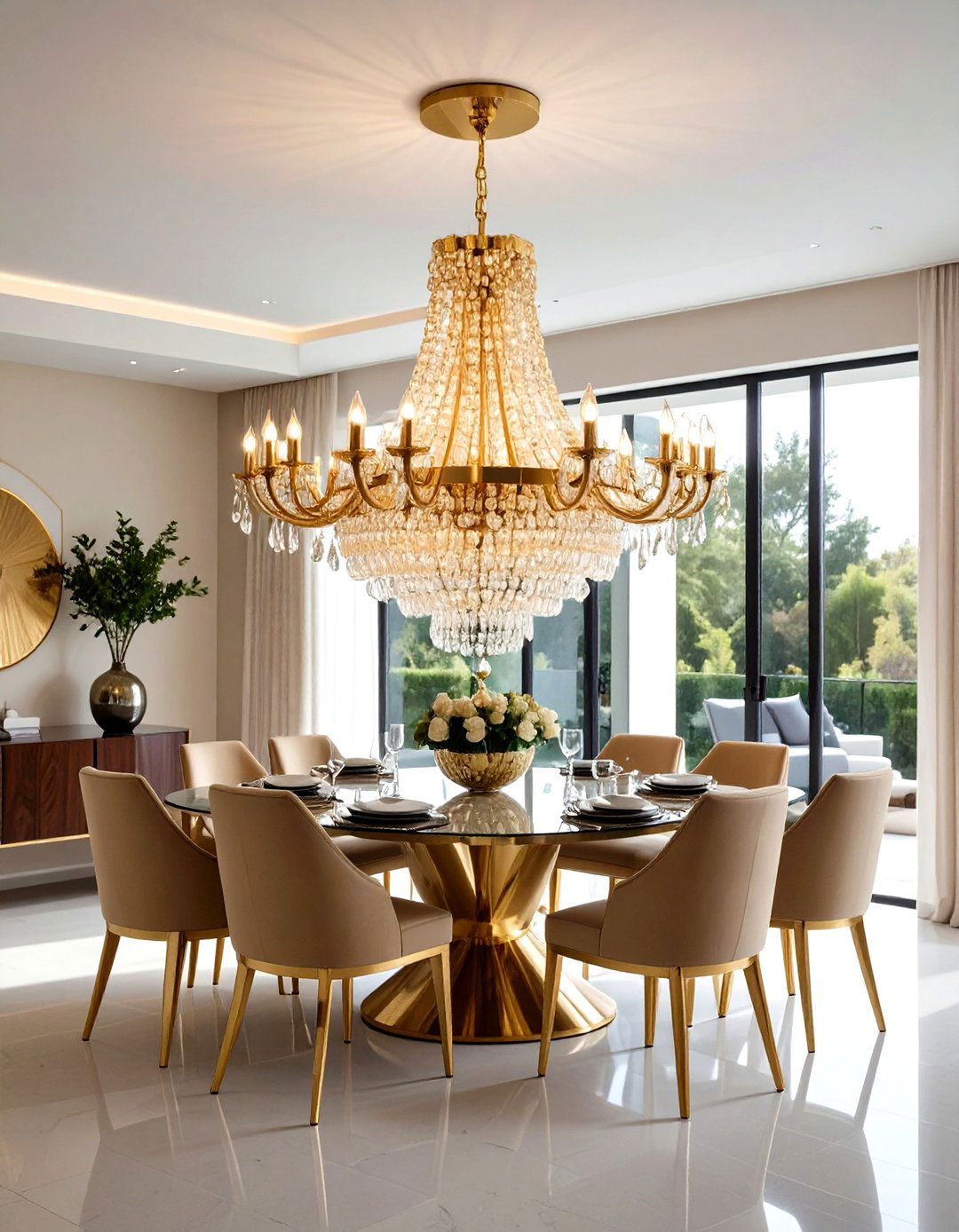 Crystal Chandeliers Crown Glam Interior Design Ceilings - 20 Glam Interior Design Ideas