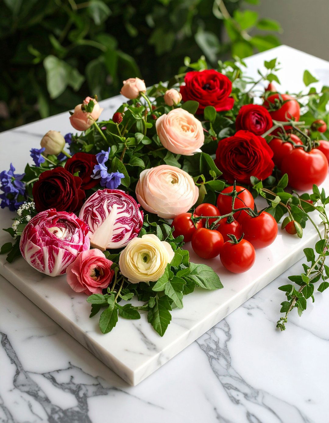 Cucina Carnival Veggie Floral Flower Centerpiece - 20 Flower Centerpiece Ideas