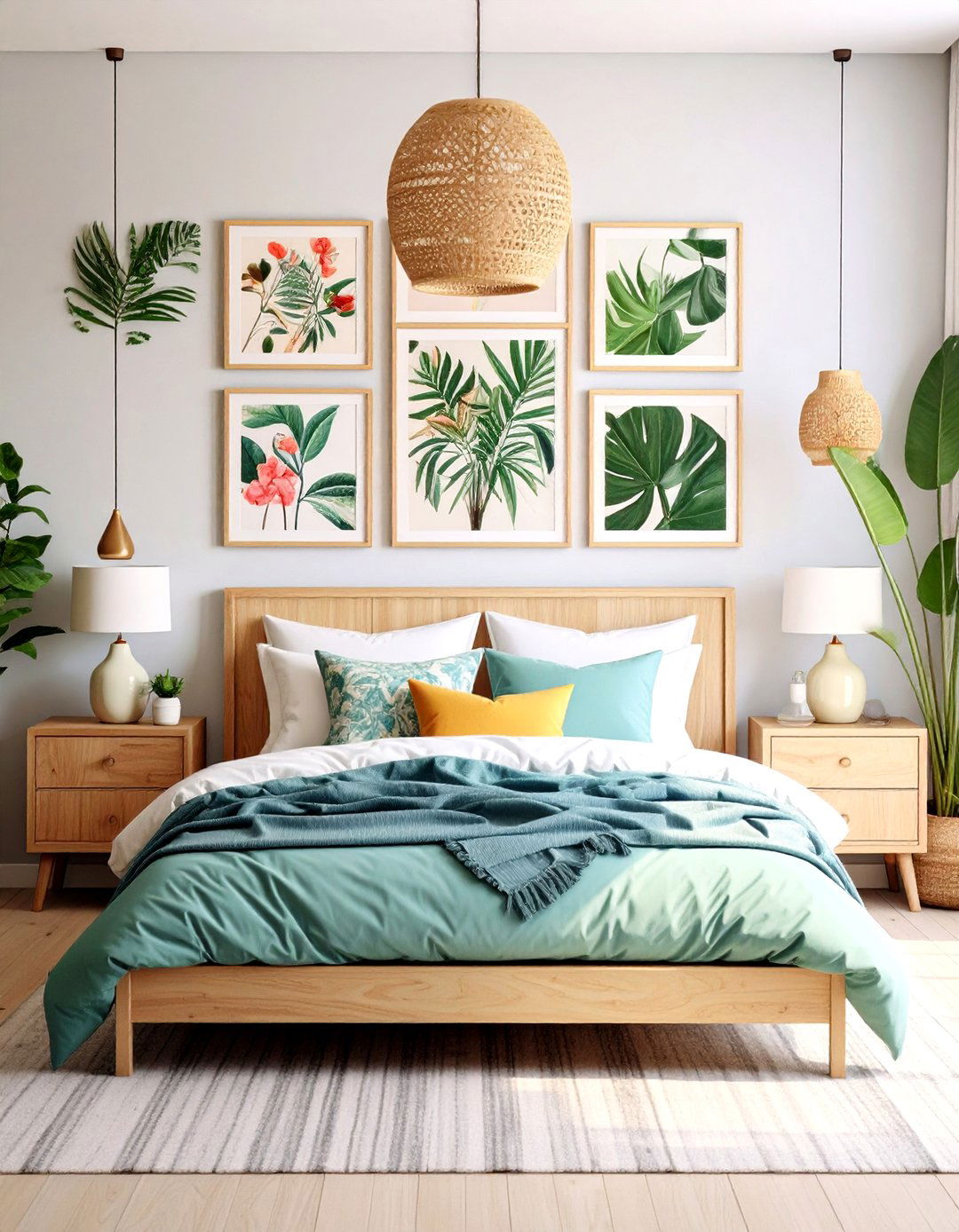 Curate a Botanical Print Gallery Wall - 20 Grandmillennial Style Bedroom Ideas