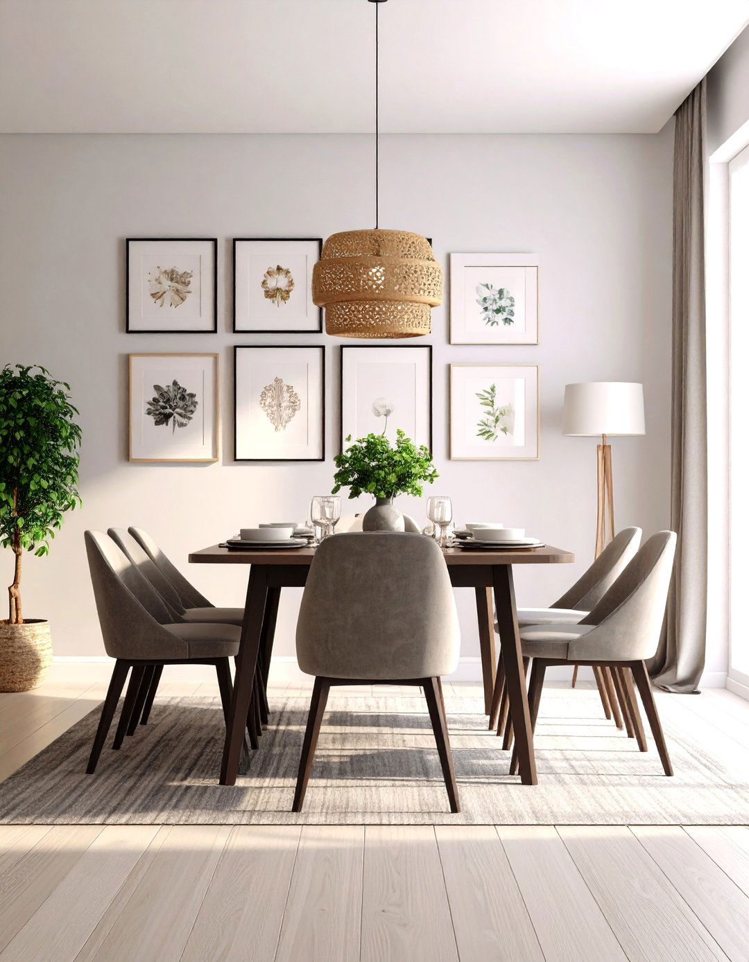 Curated Art Gallery Accent Wall - 20 Dining Room Accent Wall Ideas