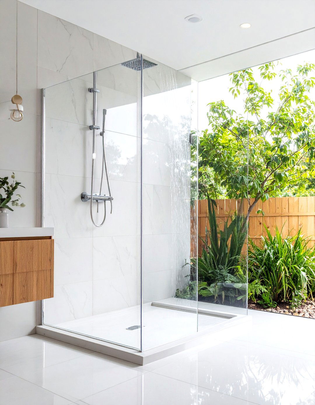 Curbless Double Shower for Seamless Entry - 20 Double Shower Ideas