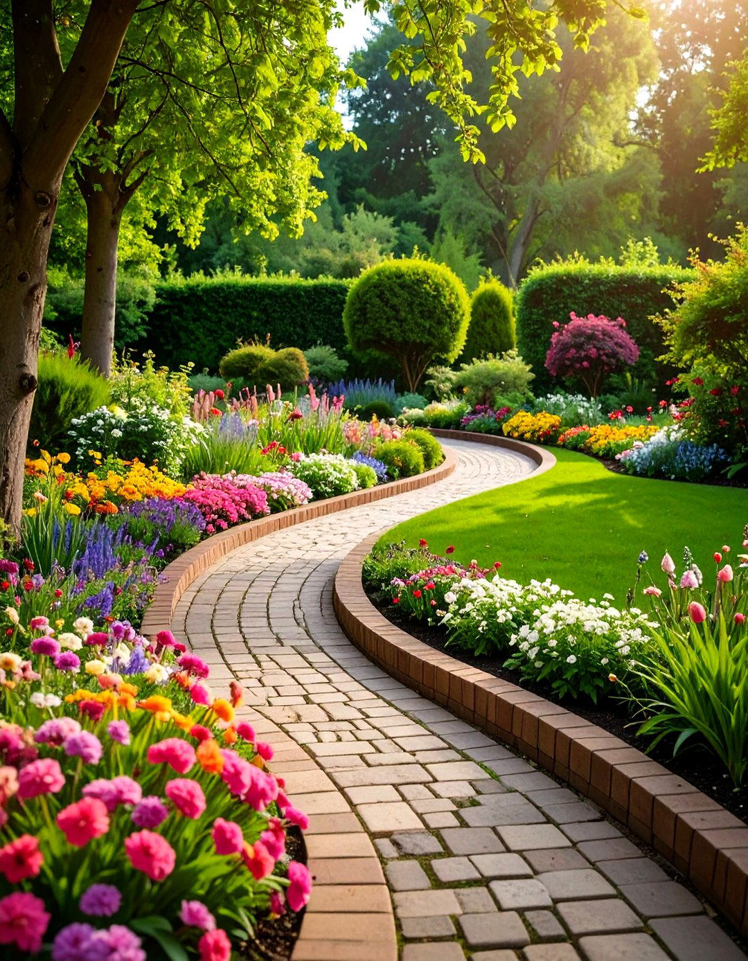 Curved Brick Edging - 20 Brick Edging Ideas