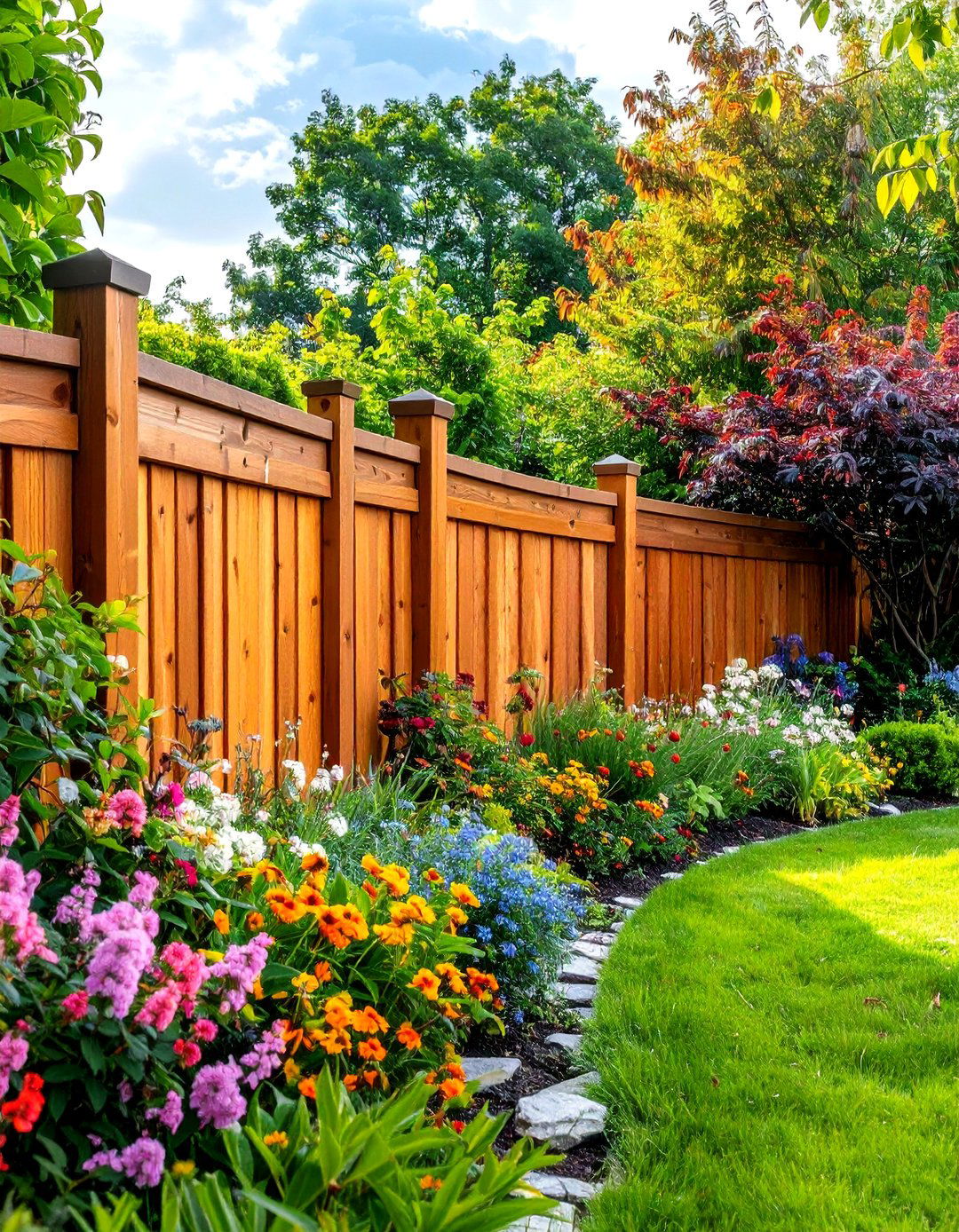 Curved Corner Fence Design for Artistic Appeal - 20 Corner Fence Ideas